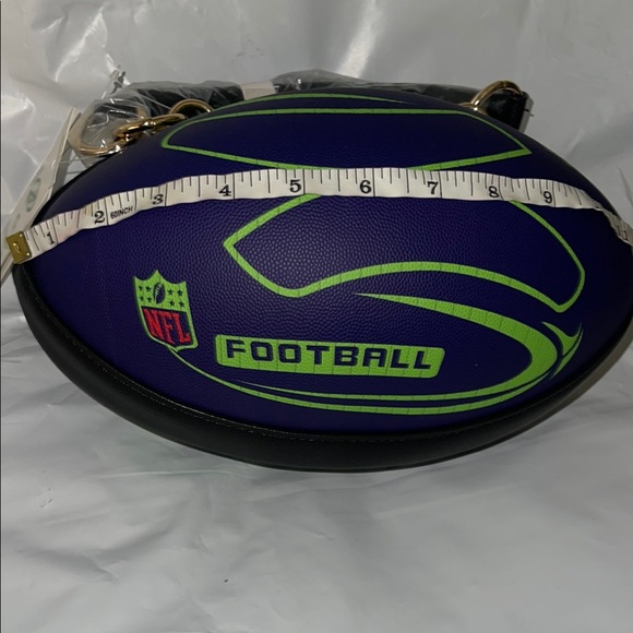 Sporty Blue and Orange Crossbody Bag with Football Design - Picture 6 of 6